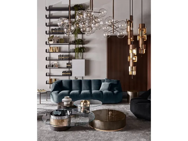 Salotto in velluto imbottito Cloud di Gallotti&Radice