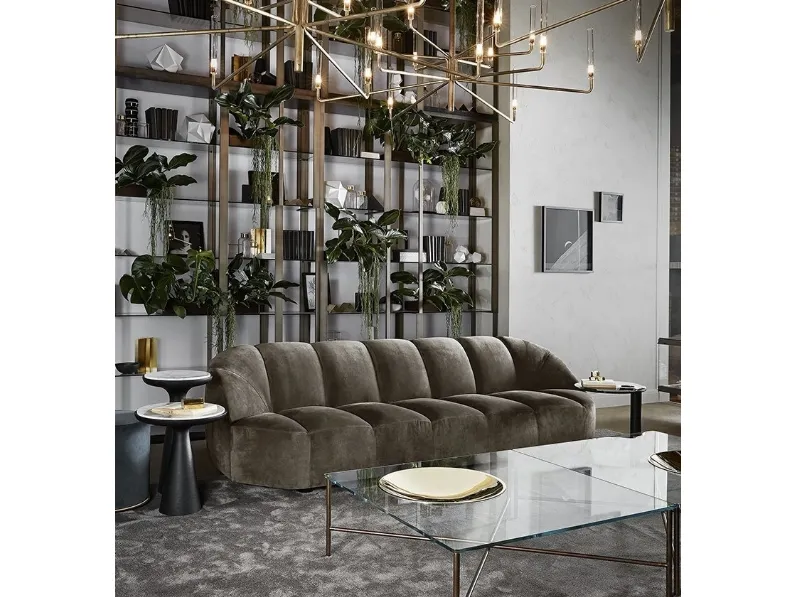 Salotto in velluto imbottito Cloud di Gallotti&Radice