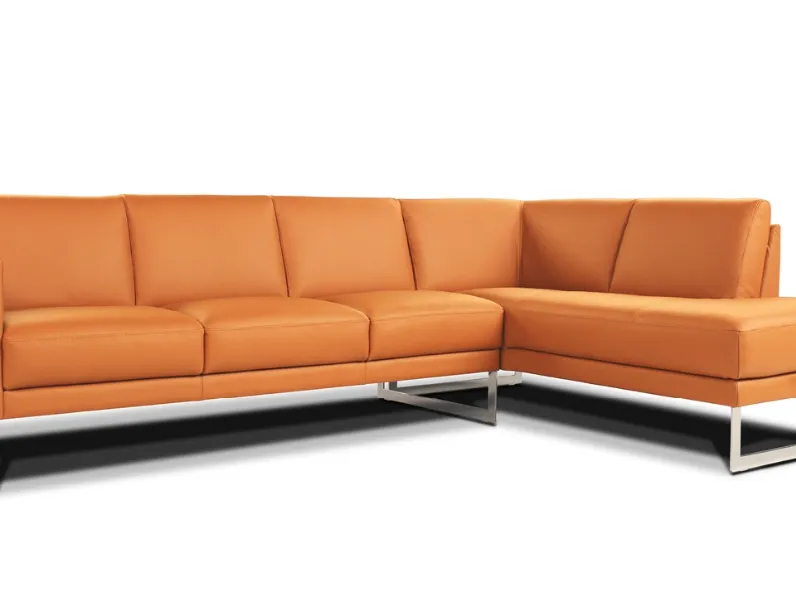 Divano angolare in pelle Cocò di Calia