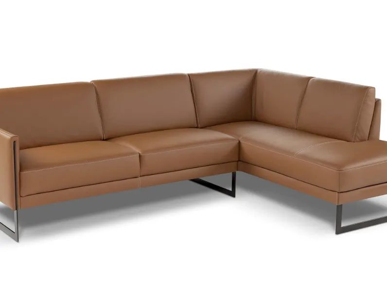 Divano angolare in pelle Cocò di Calia