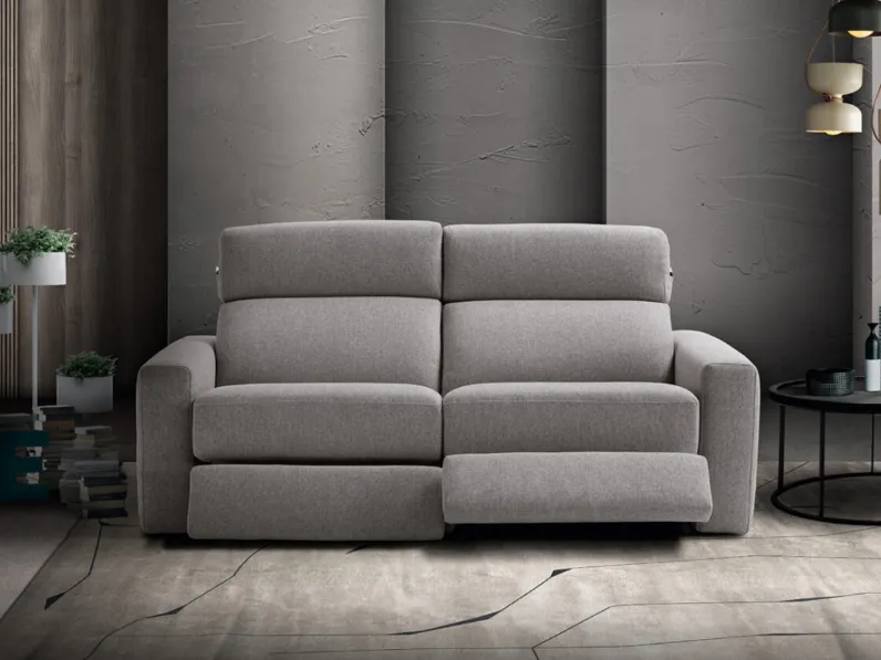 Divano relax lineare in tessuto Como di Biel