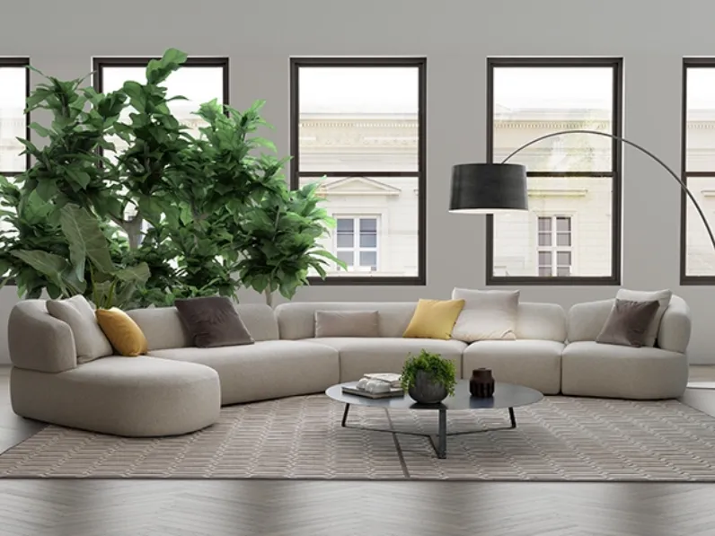 Divano con penisola Cookies di Barzaghi Salotti