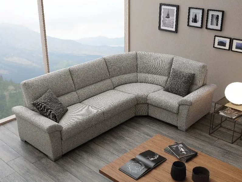 Divano Letto angolare in tessuto Tindari di Crippa Salotti