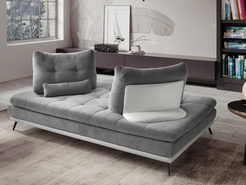 Divano modulare in tessuto trapuntato Cube di Afosofà