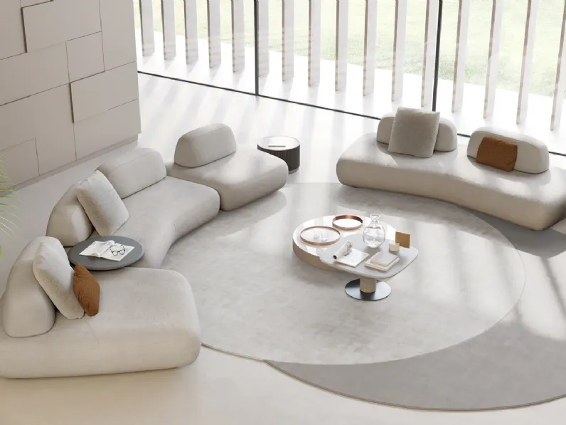 Divano con penisola Curve di Art Nova