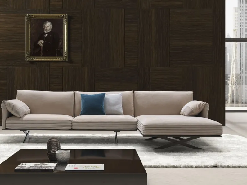 Divano con penisola Da Vinci di Alpa Salotti