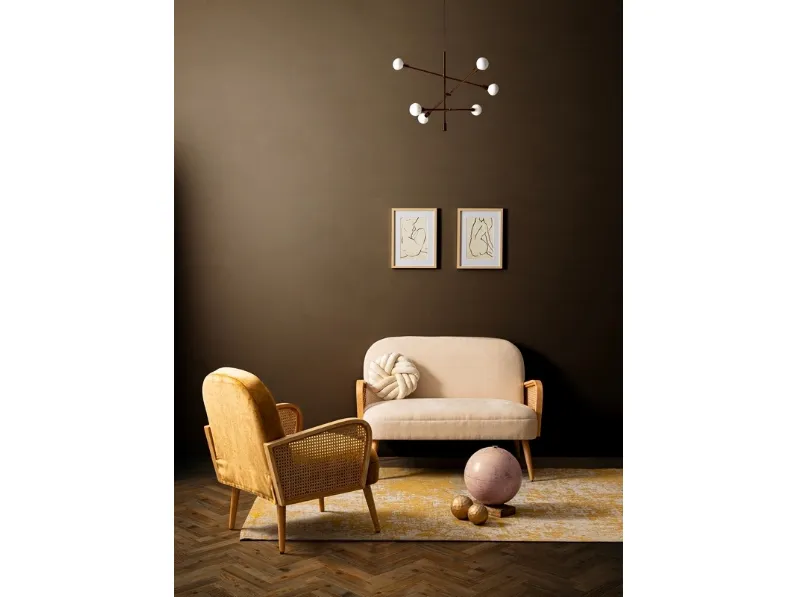 Salotto Dalida in tessuto imbottito di Bizzotto