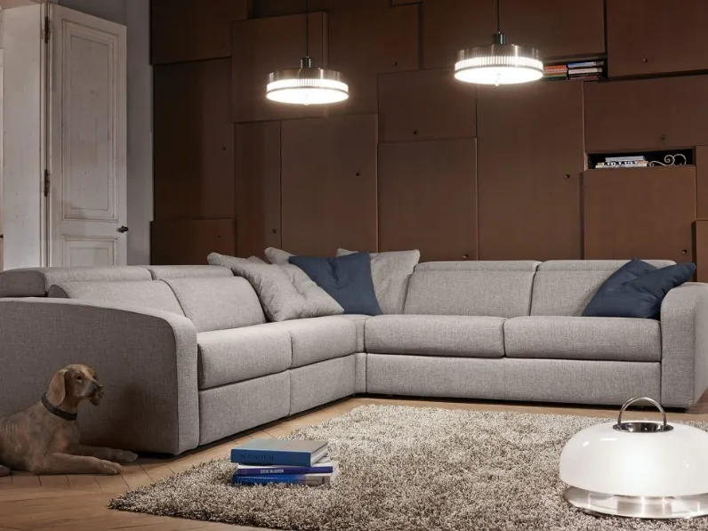 Divano relax angolare Dalton di MorbidLine Salotti