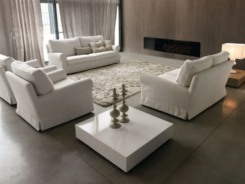 Salotto classico Milord in tessuto di Dema