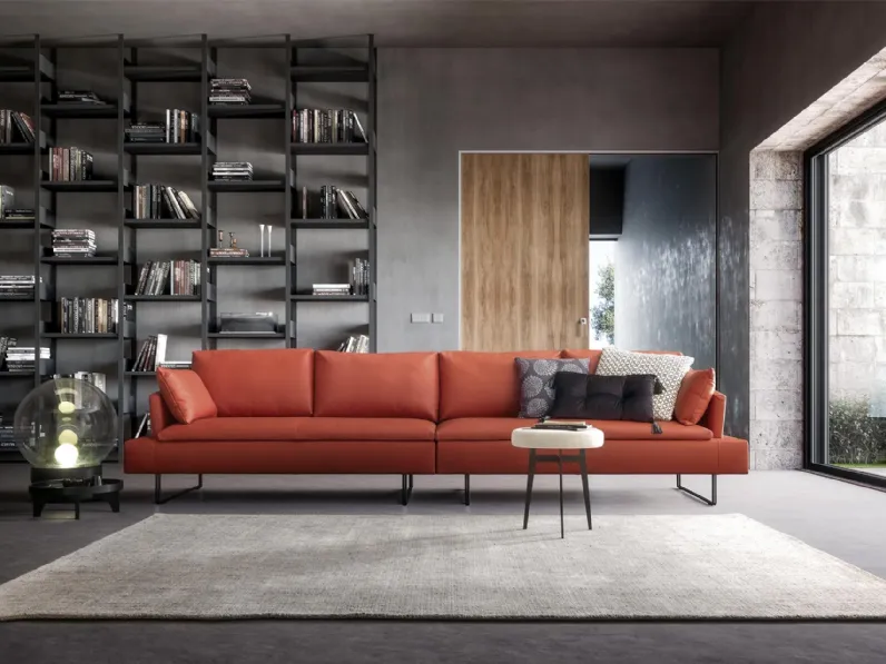 Divano lineare in pelle Assonanza di DHome