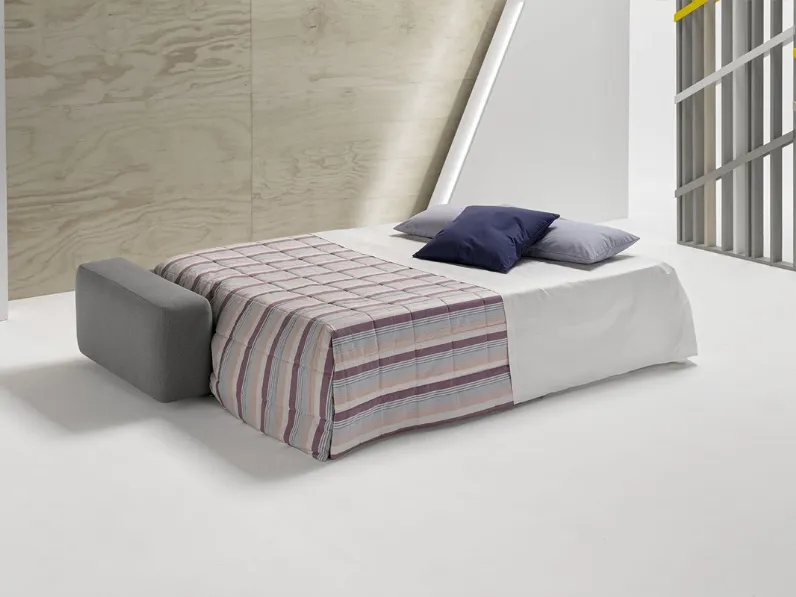 Divano letto matrimoniale in tessuto imbottito Cross di Dienne Salotti