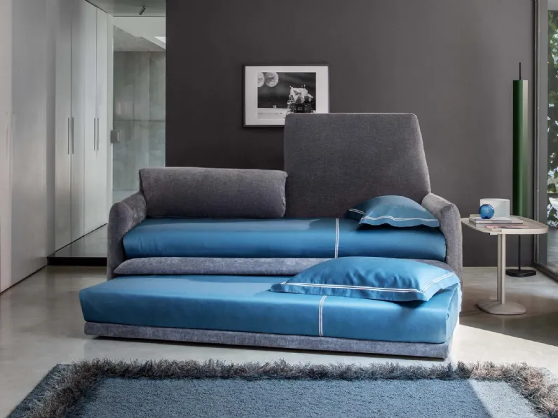 Divano Letto Diletto in tessuto imbottito di Flou