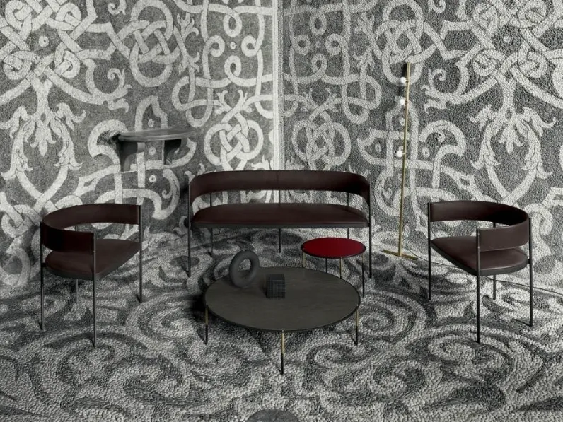 Salotto Era Settee in pelle di Living Divani