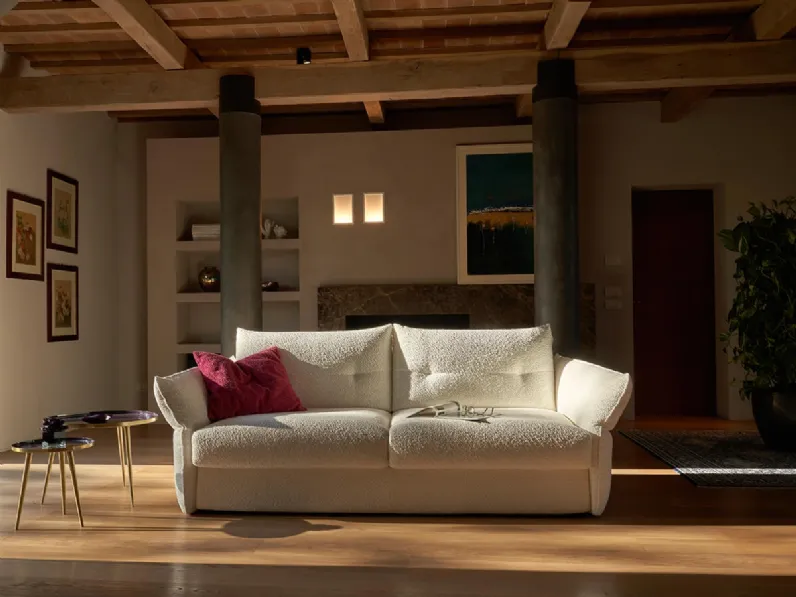 Divano Letto lineare in tessuto Dobble di Vitarelax