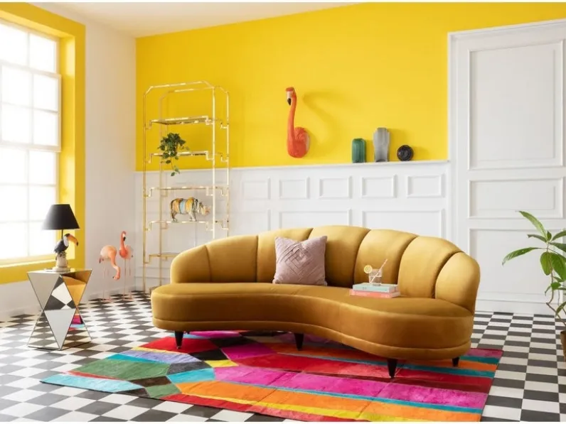 Divano dalla forma curva Dschinn Amber di Kare Design