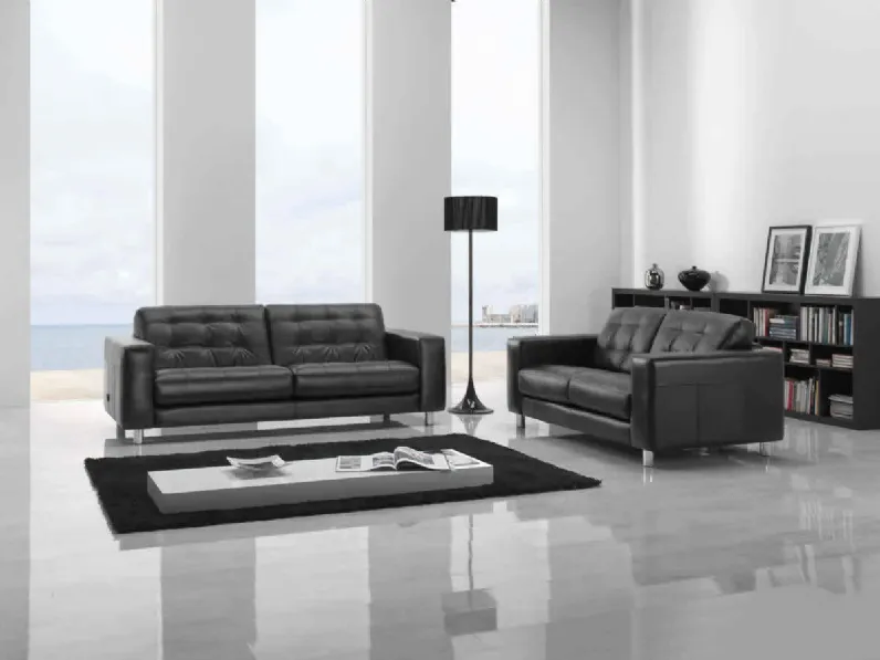 Salotto in pelle Dubai di Tancredi salotti