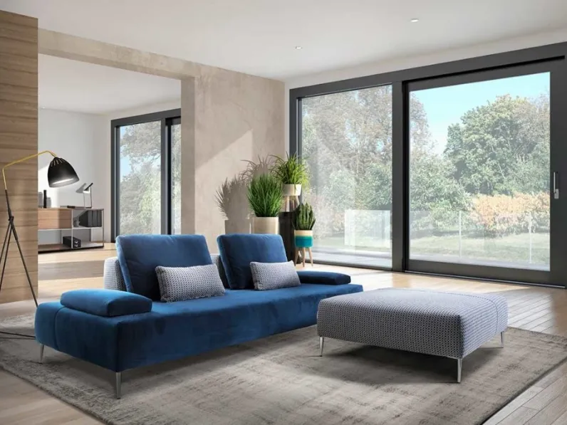 Divano lineare in tessuto Edward di Gamma Salotti