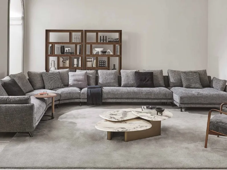 Salotto con penisola Etienne di Porada