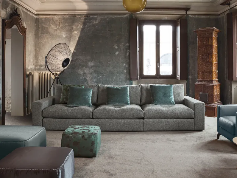 Divano lineare Extra Norman di Flexteam