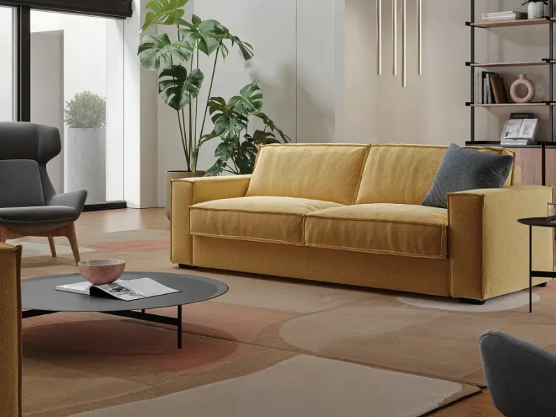 Divano Letto lineare in tessuto Morgan di Family Bedding