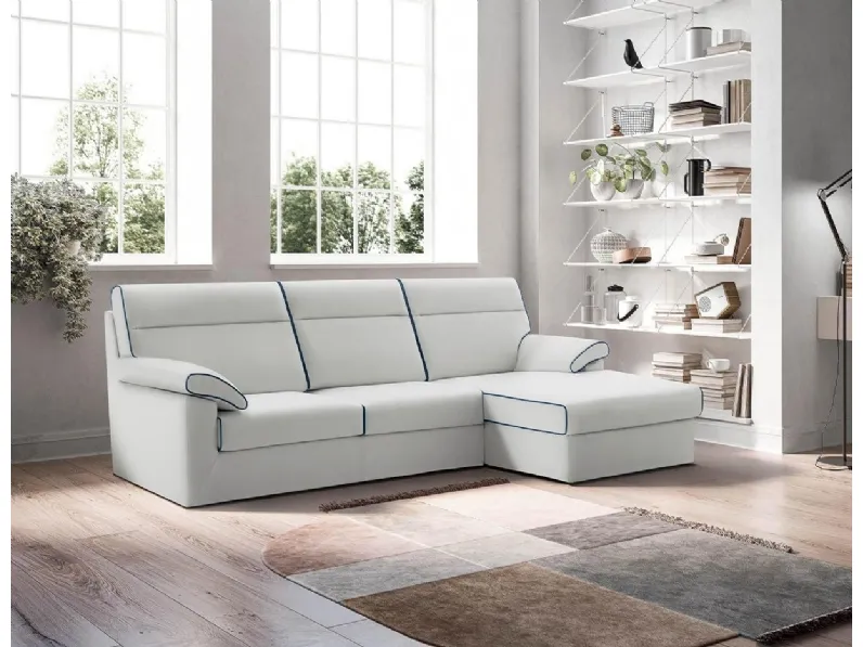 Divano in tessuto con penisola Derlon di Felis