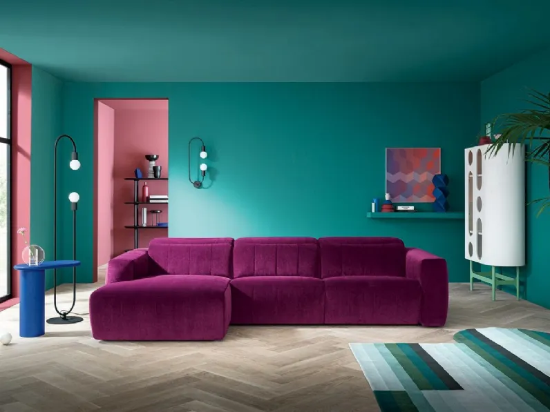 Divano relax con penisola Kensington di Felis