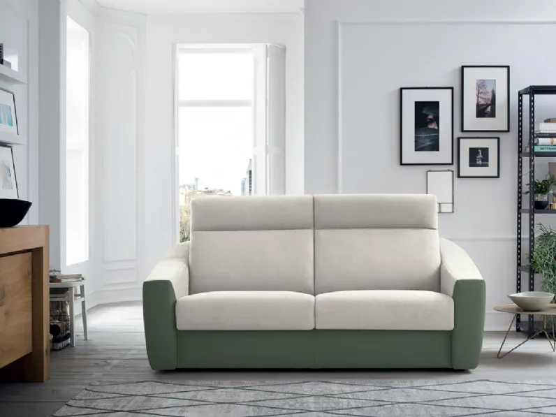 Divano Letto in tessuto a due colori Xavier di Felis