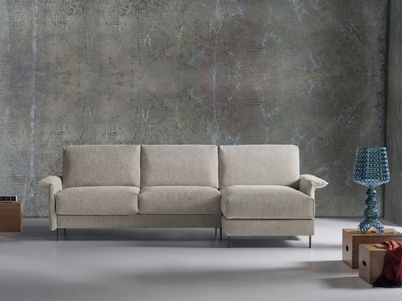 Divano Letto in tessuto con penisola Fez di Excò