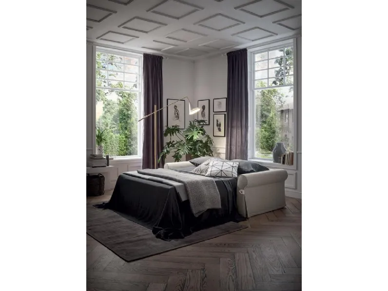 Divano Letto matrimoniale in tessuto Flair di Felis