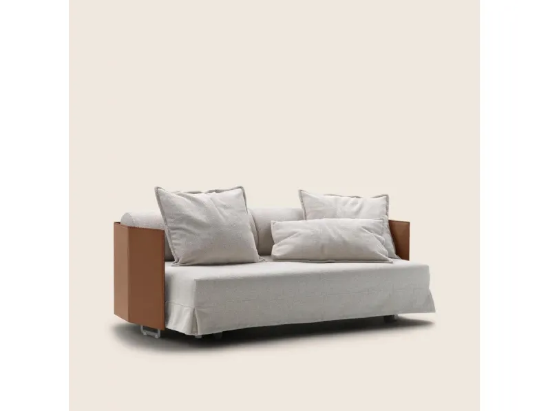 Divano letto in cuoio Eden di Flexform