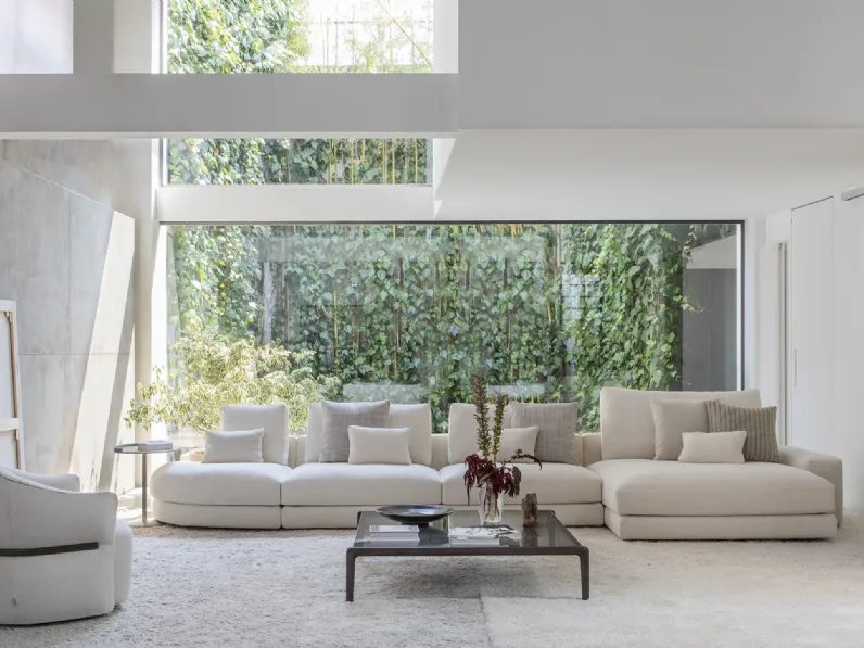 Divano con penisola MyPlace di Flou