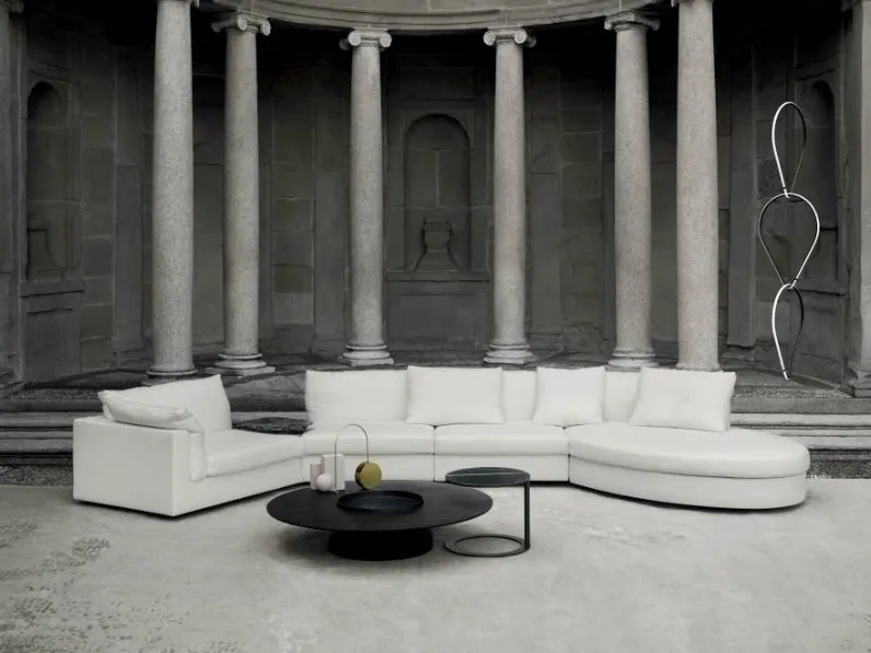 Divano angolare Floyd in pelle di Living Divani