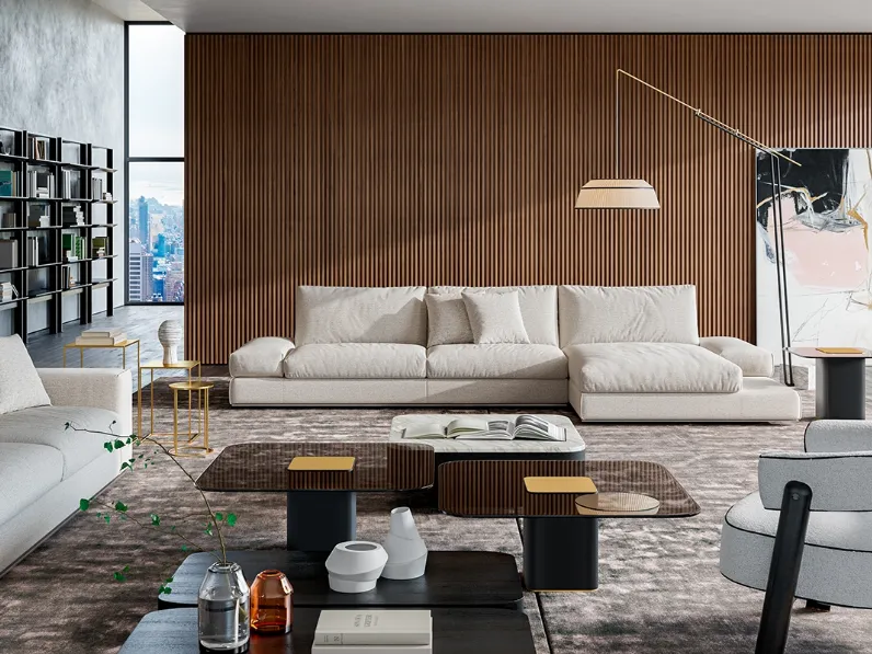 Divano con penisola Fly di Vibieffe