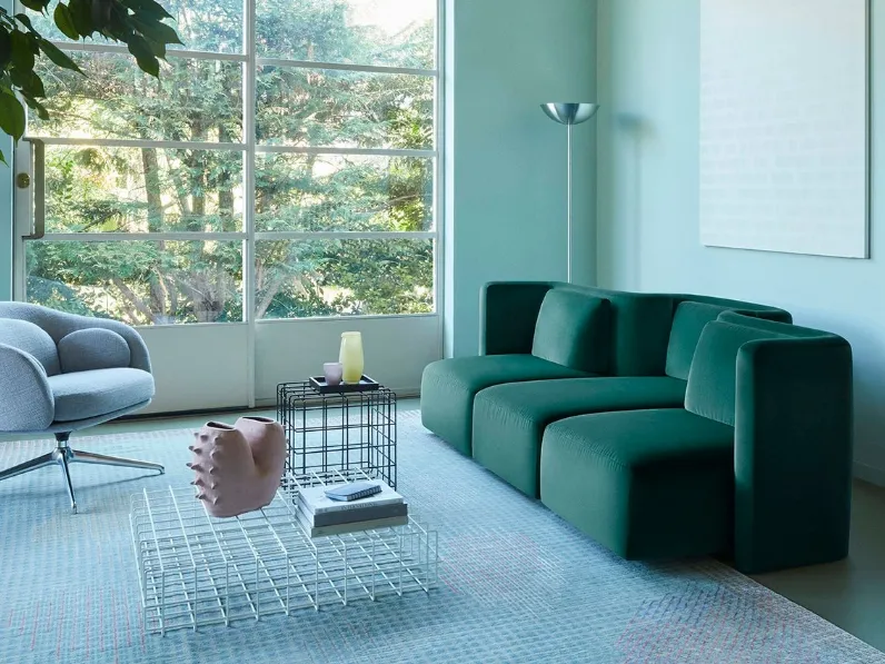 Divano imbottito con profondità diverse Gala di Saba