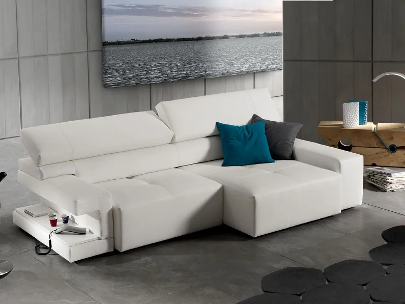 Divano lineare in pelle con sedute a libera estrazione Gigolò di Excò