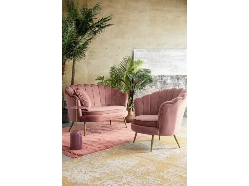 Divano lineare in velluto Giliola di Bizzotto