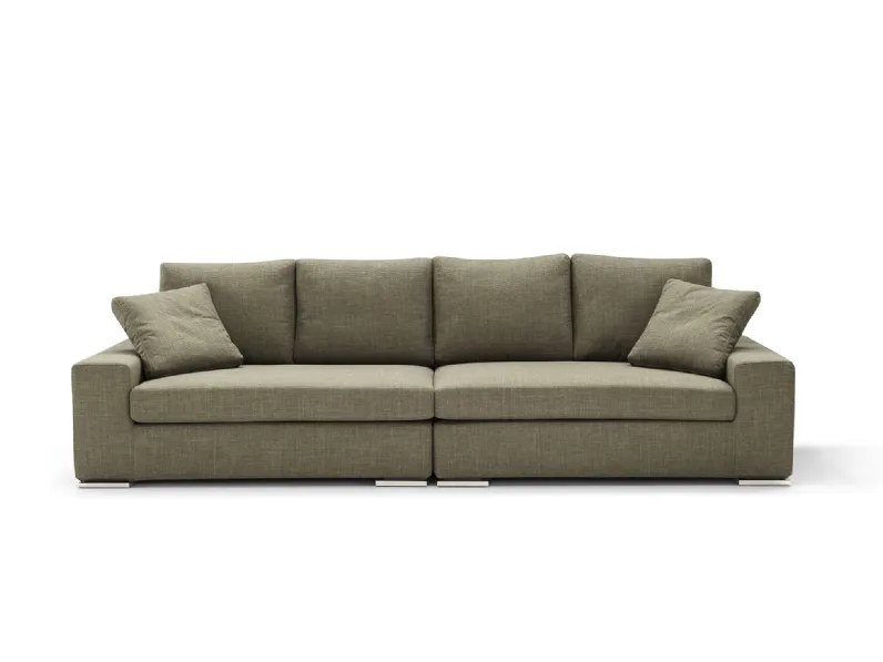 Divano lineare in tessuto Ginevra di Vis Comoda