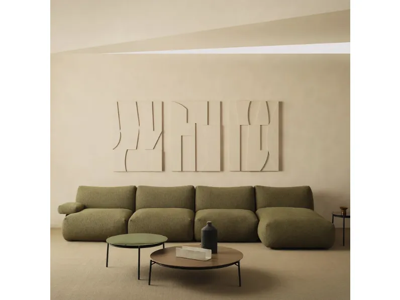 Salotto con penisola Goom di MDF Italia