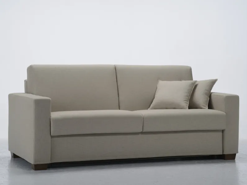 Divano Letto lineare  in tessuto Lampo Q di GR Salotti