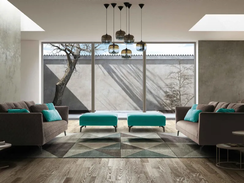 Divano lineare Greenwich di Spagnol Salotti