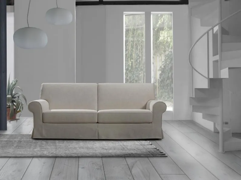 Divano lineare dal design classico in tessuto Greta di Salvetti