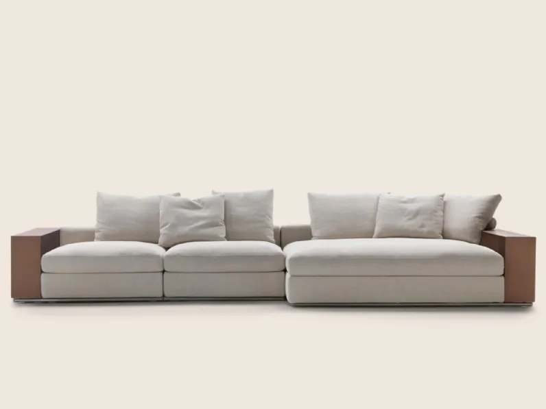 Divano con penisola Groundpiece di Flexform