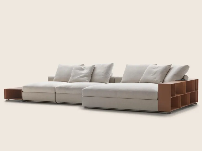 Divano con penisola Groundpiece di Flexform