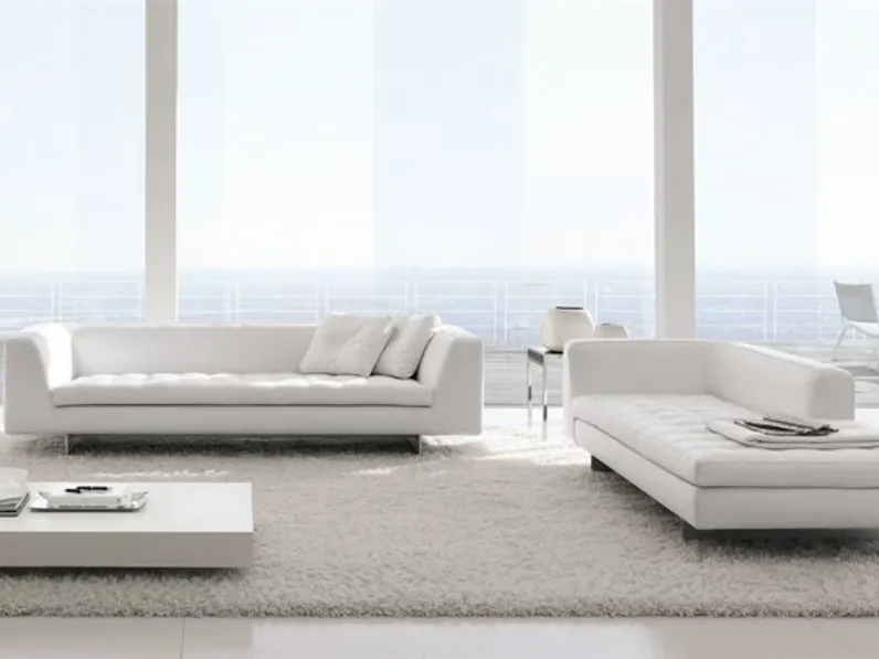 Salotto in pelle bianca Haero di Alivar