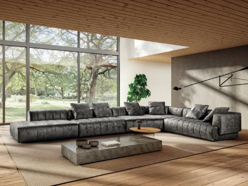 Divano angolare in tessuto Hero 2613 di Lago