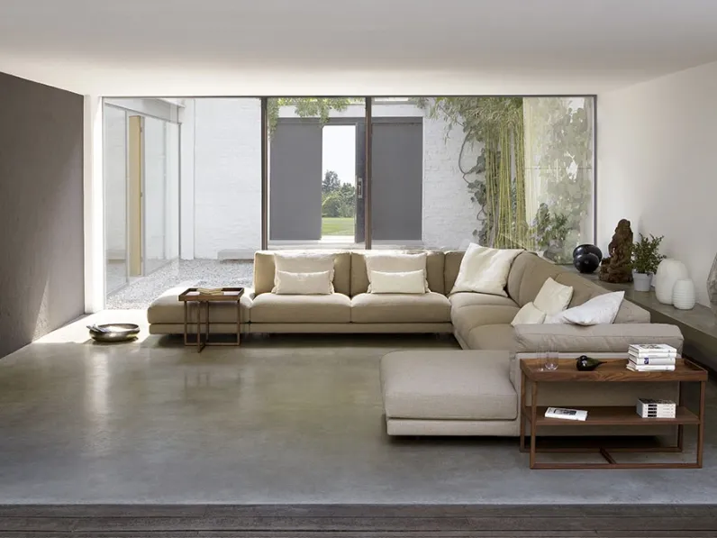 Divano angolare con penisola Host di Swan