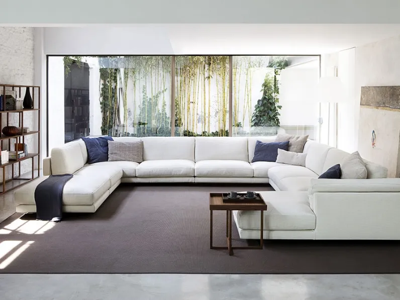 Divano angolare con penisola Host di Swan