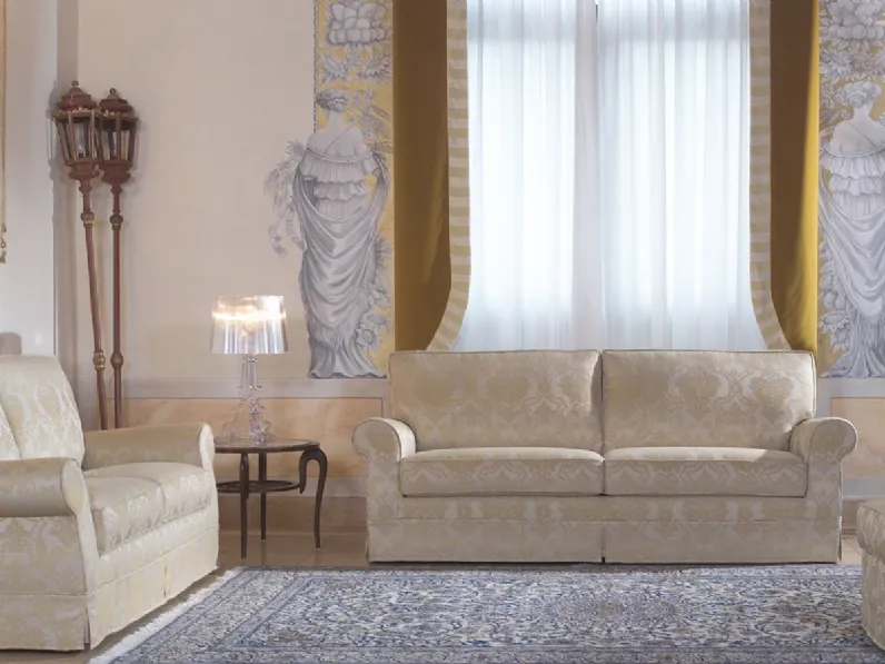 Divano lineare in tessuto Boston di Kappa Salotti