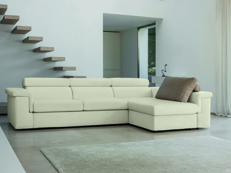 Divano con seduta estensibile Kappadue di Fabbri Salotti