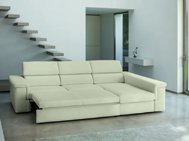 Divano con seduta estensibile Kappadue di Fabbri Salotti